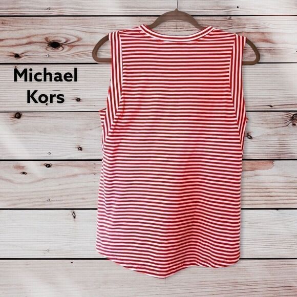 ‎NWT: Michael Kors Red & White Stripe Top - Picture 2 of 9